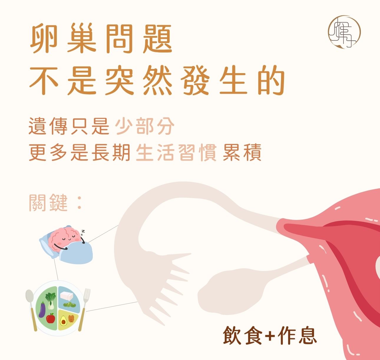壓力作息飲食對卵巢功能影響圖解